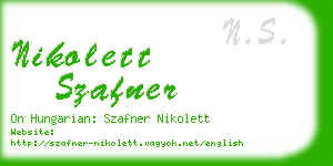 nikolett szafner business card
